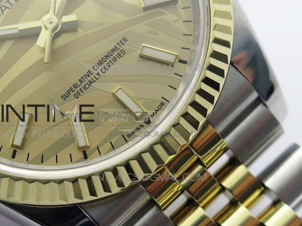 DateJust 36 SS/YG 126233 JDF 1:1 Best Edition New YG Dial on Jubilee Bracelet - Image 6