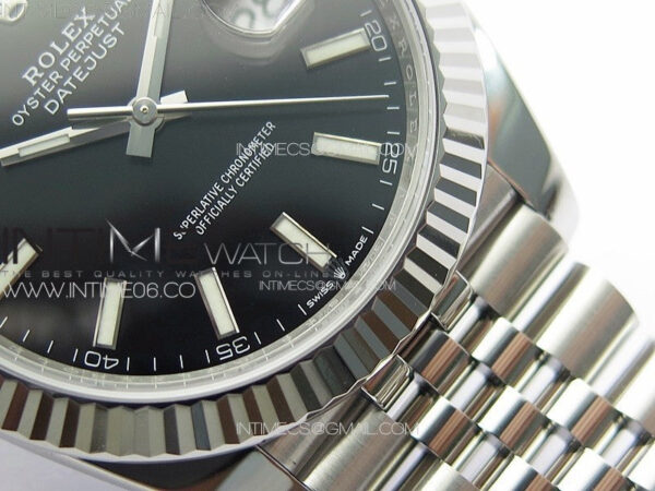 DateJust 41 126334 Clean 1:1 Best Edition 904L Steel Black Stick Dial on Jubilee Bracelet VR3235 - Image 5