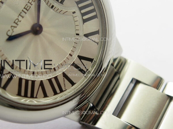 Ballon Bleu 33mm SS V20F 1:1 Best Edition White Textured Dial on SS Bracelet Gen Cal.157 Quartz - Image 5