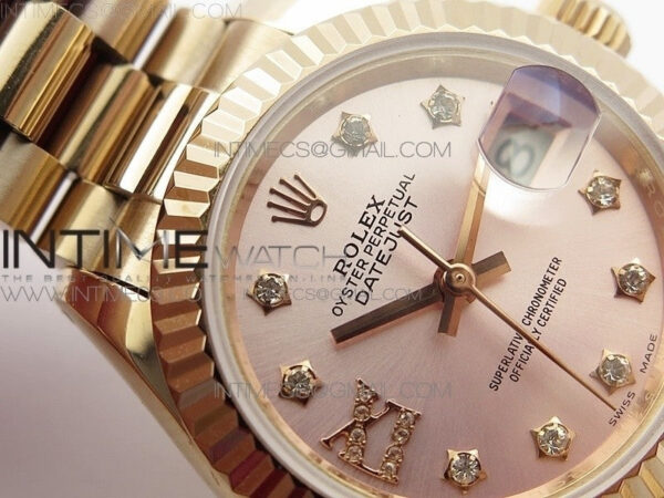 DateJust 28mm RG Bezel BP Best Edition RG Dial on RG Bracelet ETA2671 - Image 6