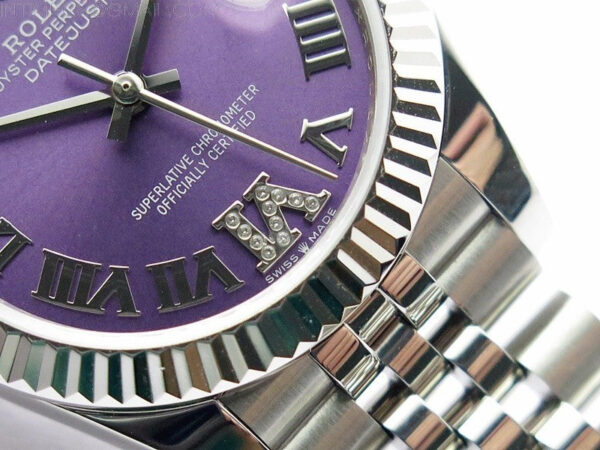 Datejust 31mm 278271 SS BP Best Edition Purple Roman Markers Dial on Jubilee Bracelet - Image 6