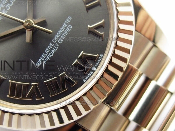Datejust 31mm 278275 RG BP Best Edition Gray Roman Markers Dial on RG President Bracelet - Image 6