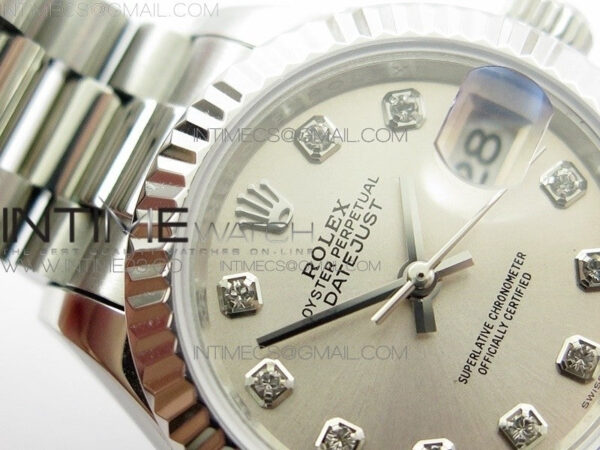 DateJust 28mm SS BP Best Edition Silver Dial on SS Bracelet ETA2671 - Image 4