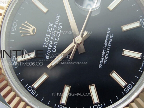 DateJust 41 126331 904L SS/RG GMF 1:1 Best Edition Black Dial On Jubilee Bracelet VR3235 - Image 7