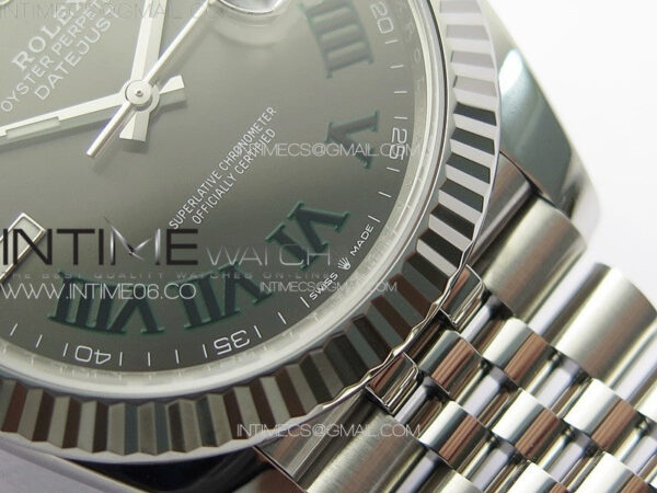 DateJust 41 126334 Clean 1:1 Best Edition 904L Steel Gray Roman Dial on Jubilee Bracelet VR3235 - Image 6