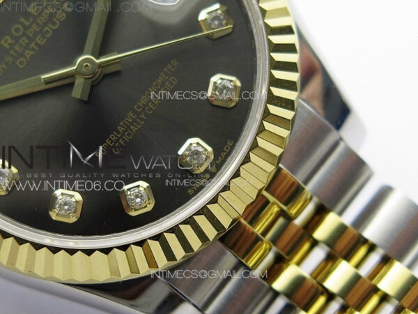 DateJust 31mm 178271 SS/YG APSF Best Edition Gray Dial Crystal Markers on Jubilee Bracelet A2824 - Image 6