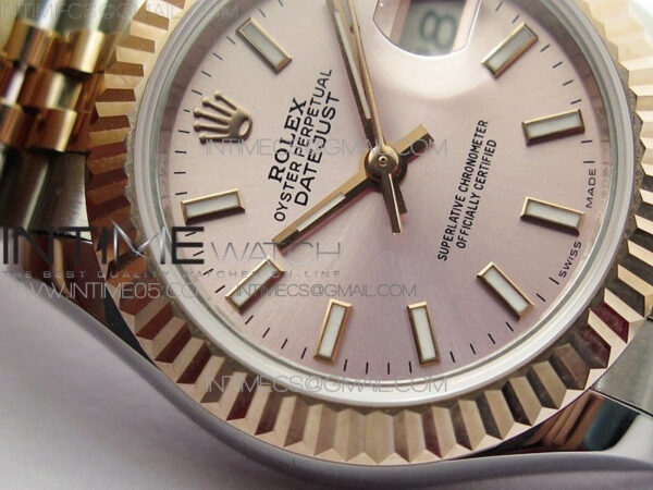 Datejust 28mm 279173 SS/RG BP Best Edition Silver Sticks Markers Dial on SS/RG Jubilee Bracelet ETA2671 - Image 6