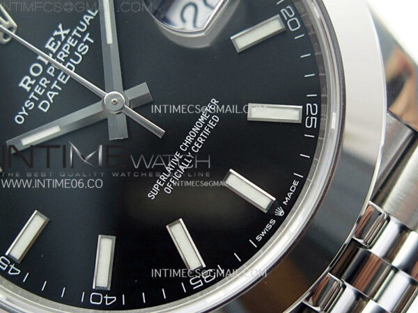 DateJust 41 126300 904L SS VSF 1:1 Best Edition Black Dial on Jubilee Bracelet VS3235 - Image 6