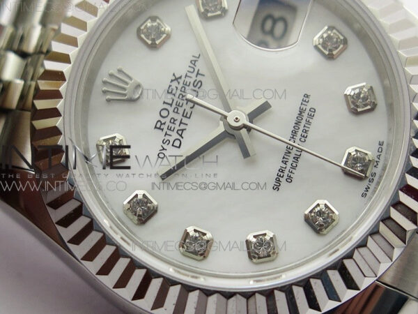 Datejust 28mm 279174 SS BP Best Edition White MOP Crystal Markers Dial on SS Jubilee Bracelet ETA2671 - Image 6
