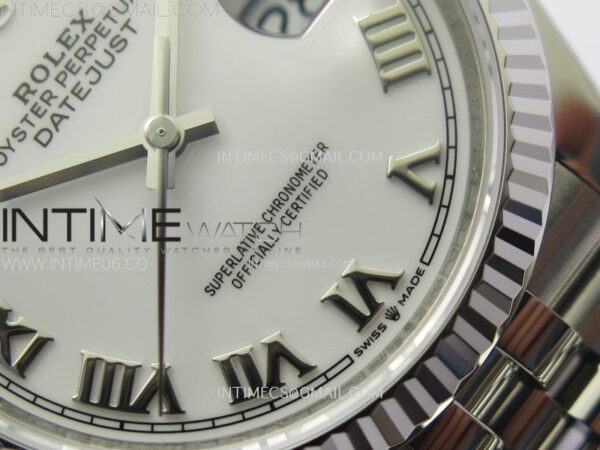 DateJust 36 SS 126234 VSF 1:1 Best Edition 904L Steel White Dial Roman Markers on Jubilee Bracelet VS3235 - Image 6