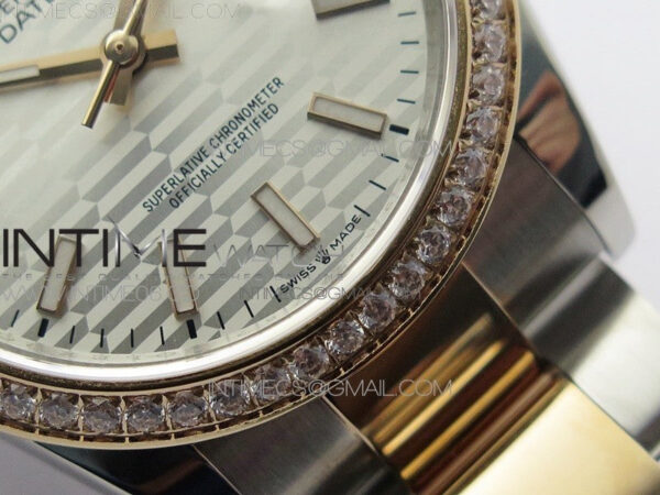 DateJust 36 SS/RG 126281 BP 1:1 Best Edition Silver Dial on Oyster Bracelet - Image 6