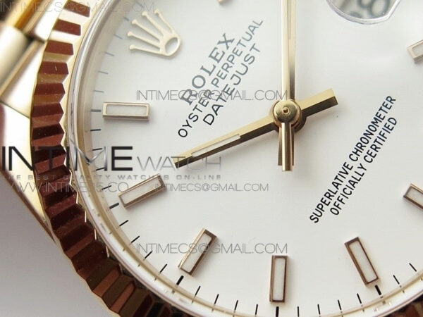 Datejust 31mm 278275 RG BP Best Edition White Sticks Markers Dial on RG President Bracelet - Image 6