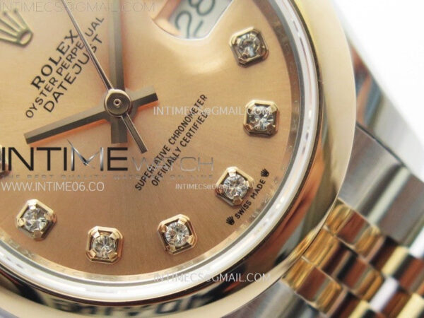 Datejust 28mm 279171 Smooth Bezel SS/RG APSF Best Edition RG Dial Crystals Markers on SS Jubilee Bracelet NH05 - Image 6