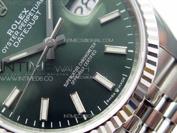 DateJust 36 SS 126234 VSF 1:1 Best Edition 904L Steel Green Dial on Jubilee Bracelet VS3235 - Image 6