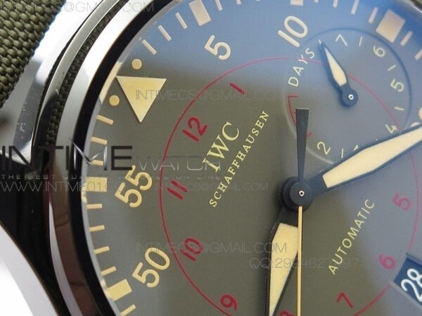 Big Pilot Real PR 48mm IW501902 Real Ceramic ZF 1:1 Best Edition on Green Nylon Strap A51111 V2(Released) - Image 6