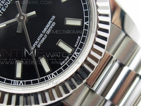 Datejust 31mm 278275 SS BP Best Edition Black Stick Markers Dial on SS President Bracelet - Image 6