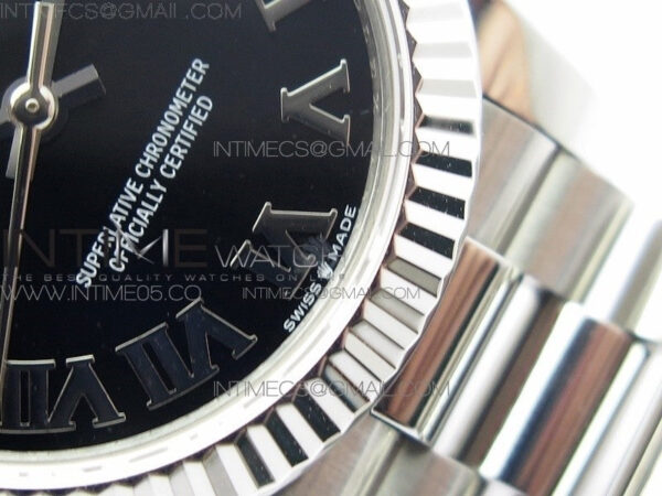 Datejust 31mm 278275 SS BP Best Edition Black Roman Markers Dial on SS President Bracelet - Image 6