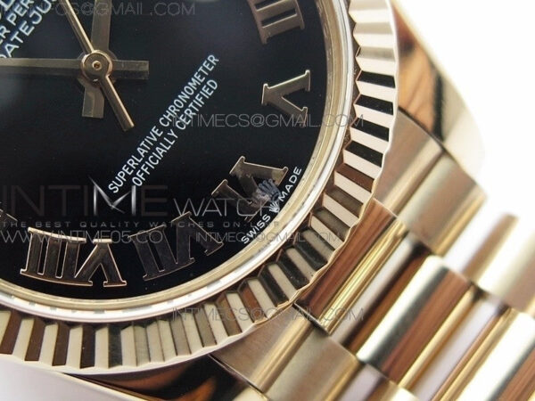 Datejust 31mm 278275 RG BP Best Edition Black Roman Markers Dial @6 Dia on RG President Bracelet - Image 6