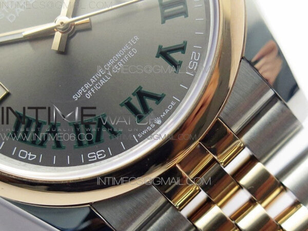 DateJust 36 SS/RG 126201 BP 1:1 Best Edition Gray Dial on Jubilee Bracelet - Image 6