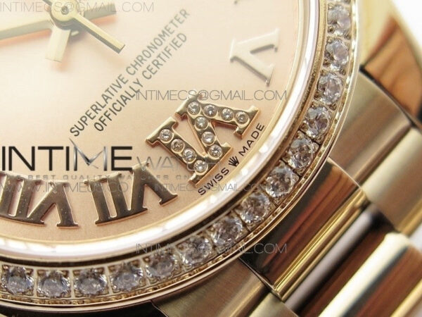 Datejust 31mm 278275 RG Dia Bezel BP Best Edition RG Roman Markers Dial @6 Dia on RG President Bracelet - Image 4