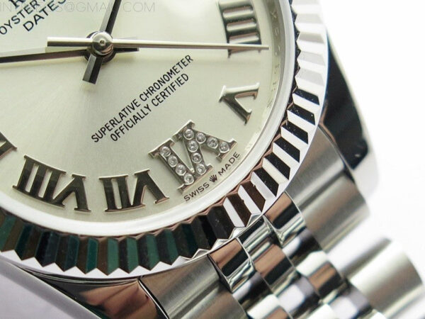 Datejust 31mm 278271 SS BP Best Edition Silver Roman Markers @6 Crystal Dial on Jubilee Bracelet - Image 7