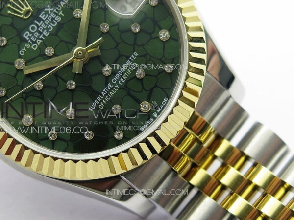 DateJust 31mm 72610 SS/YG APSF Best Edition Blue Flowers Crystals Dial on Jubilee Bracelet A2824 - Image 6