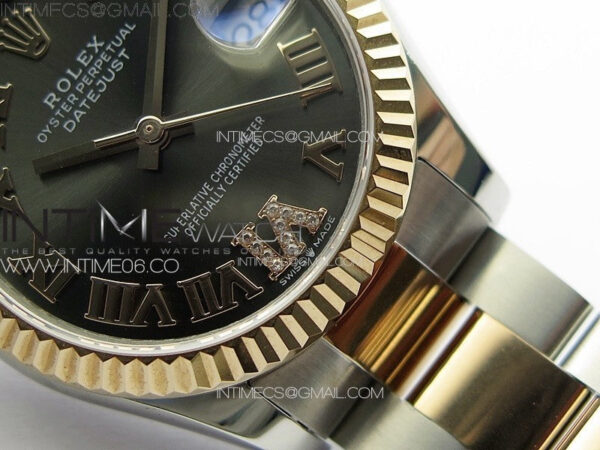 DateJust 31mm 178271 SS/RG APSF Best Edition Gray Dial Roman Markers on Oyster Bracelet A2824 - Image 6
