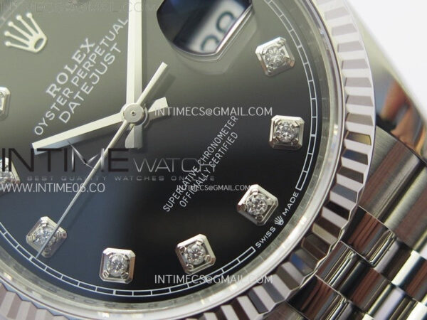 DateJust 36 SS 126234 VSF 1:1 Best Edition 904L Steel Black Dial Diamonds Markers on Jubilee Bracelet VS3235 - Image 6
