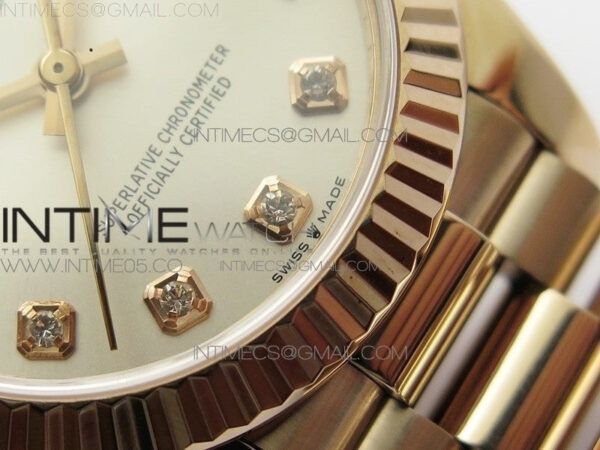Datejust 31mm 278275 RG BP Best Edition Silver Crystals Markers Dial on RG President Bracelet - Image 8
