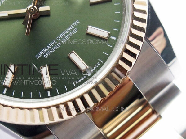 Datejust 36mm 116231 SS/RG BP 1:1 Best Edition Green Dial Stick Markers On SS/RG Oyster Bracelet A2824 - Image 6