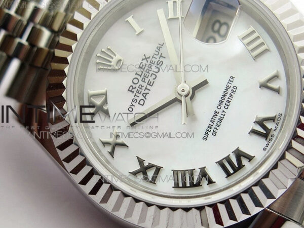 Datejust 28mm 279174 SS BP Best Edition White Roman Markers Dial on SS Jubilee Bracelet ETA2671 - Image 6