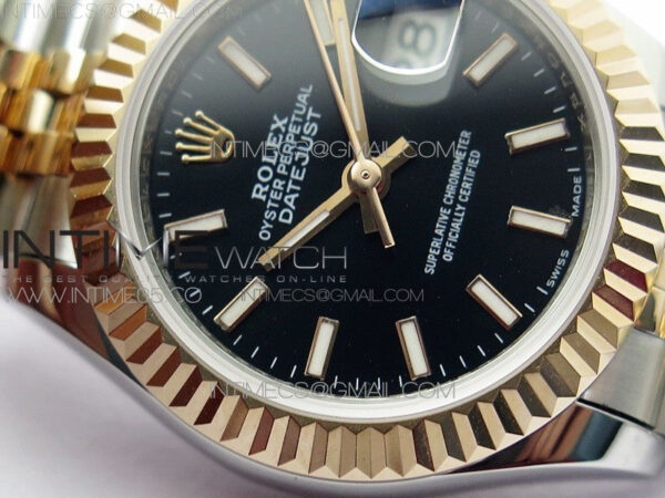 Datejust 28mm 279173 SS/RG BP Best Edition Black Stick Markers Dial on SS/RG Jubilee Bracelet ETA2671 - Image 6