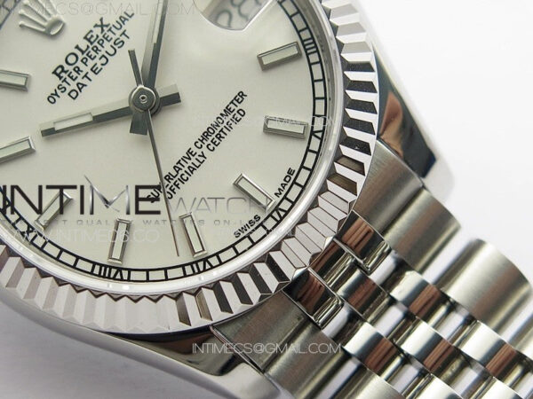 DateJust 31mm 178271 SS APSF Best Edition White Dial Sticks Markers on Jubilee Bracelet A2824 - Image 6