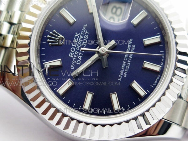 Datejust 28mm 279174 SS BP Best Edition Blue Sticks Markers Dial on SS Jubilee Bracelet ETA2671 - Image 6