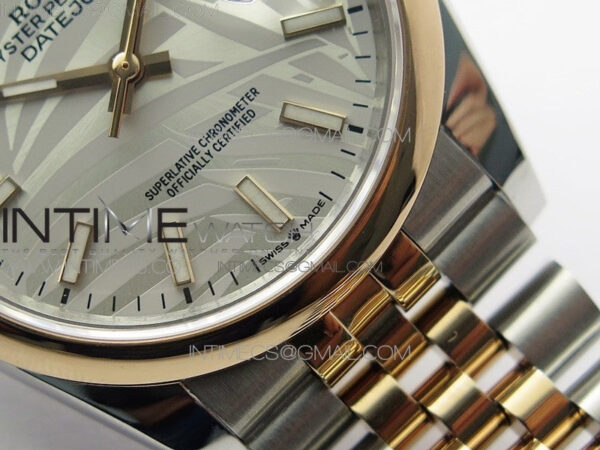 DateJust 36 SS/RG 126201 BP 1:1 Best Edition Silver/Gray Dial on Jubilee Bracelet - Image 7