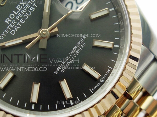 DateJust 36 SS 126231 VSF 1:1 Best Edition 904L Steel Gray Stick Dial on Jubilee Bracelet VS3235 - Image 6