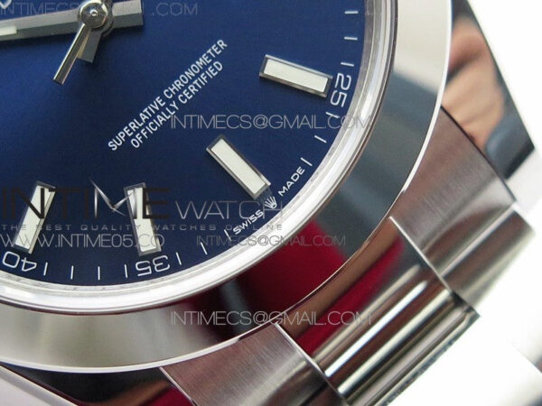 DateJust 41 126300 904L SS VSF 1:1 Best Edition Blue Dial on Oyster Bracelet VS3235 - Image 6