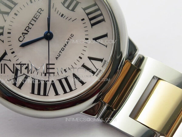 Ballon Bleu 36mm SS/RG K3F 1:1 Best Edition White MOP Dial on SS Bracelet A076 - Image 6