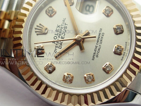 Datejust 28mm 279173 SS/RG BP Best Edition Silver Crystal Markers Dial on SS/RG Jubilee Bracelet ETA2671 - Image 7
