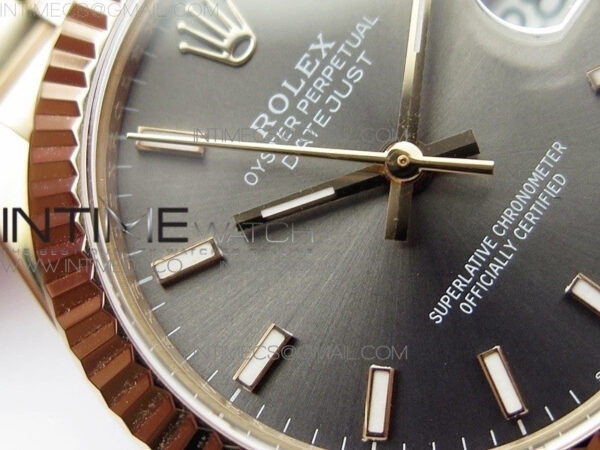 Datejust 31mm 278275 RG BP Best Edition Gray Stick Markers Dial on RG President Bracelet - Image 6