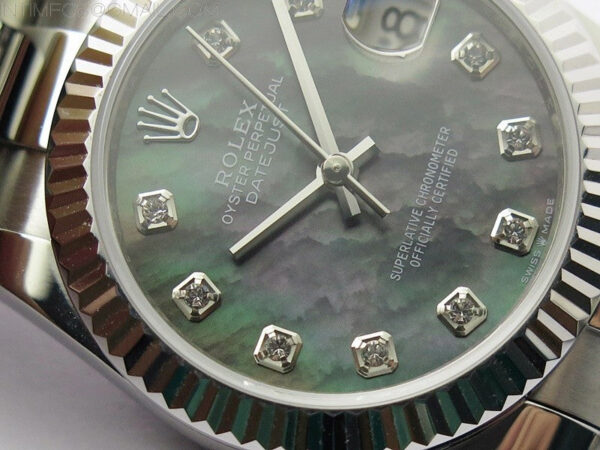 Datejust 31mm 278273 SS BP Best Edition Black MOP Crystal Markers Dial on Oyster Bracelet - Image 6