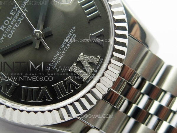 DateJust 31mm 178271 SS APSF Best Edition Gray Dial Roman Markers on Jubilee Bracelet A2824 - Image 6