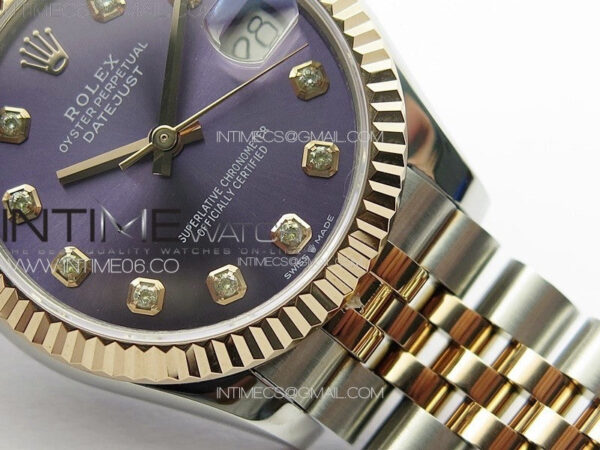 DateJust 31mm 178271 SS/RG APSF Best Edition Blue Dial Crystal Markers on Jubilee Bracelet A2824 - Image 6