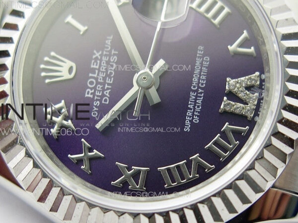 Datejust 28mm 279179 SS APSF Best Edition Blue Dial Roman Markers on SS Jubilee Bracelet NH05 - Image 6