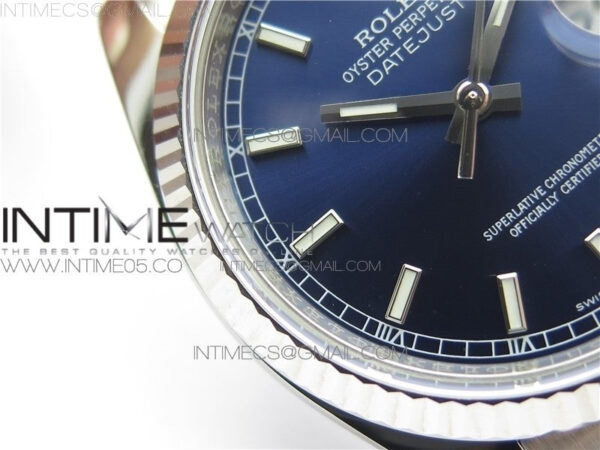 DateJust 36 SS 116234 ARF 1:1 Best Edition 904L Steel Blue Dial on Jubilee Bracelet SH3135 V3 - Image 6
