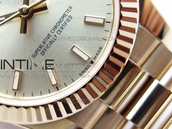Datejust 31mm 278275 RG BP Best Edition Silver Sticks Markers Dial on RG President Bracelet - Image 7