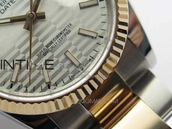 DateJust 36 SS/RG 126231 BP 1:1 Best Edition Silver Dial on Oyster Bracelet - Image 7