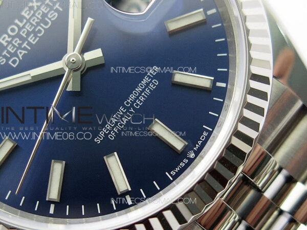 DateJust 36 SS 126234 VSF 1:1 Best Edition 904L Steel Blue Dial on Jubilee Bracelet VS3235 - Image 7
