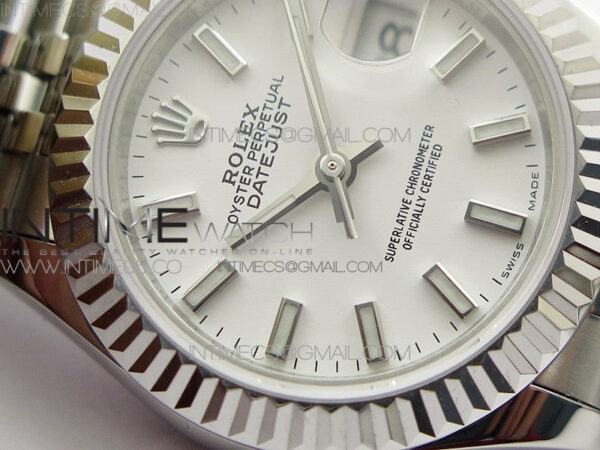 Datejust 28mm 279174 SS BP Best Edition White Sticks Markers Dial on SS Jubilee Bracelet ETA2671 - Image 5