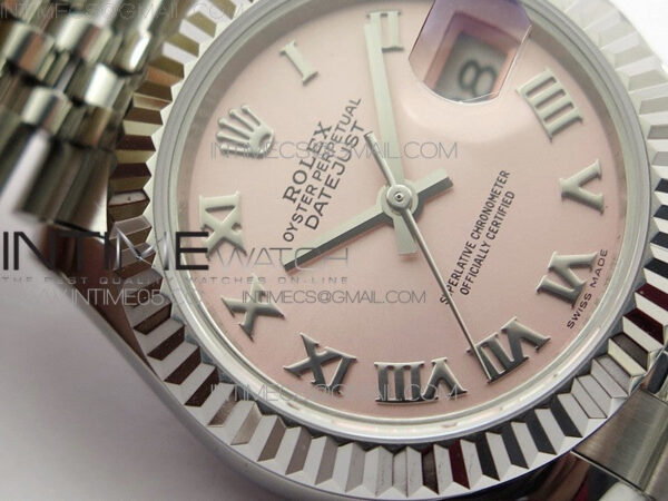 Datejust 28mm 279174 SS BP Best Edition Pink Roman Markers Dial on SS Jubilee Bracelet ETA2671 - Image 6